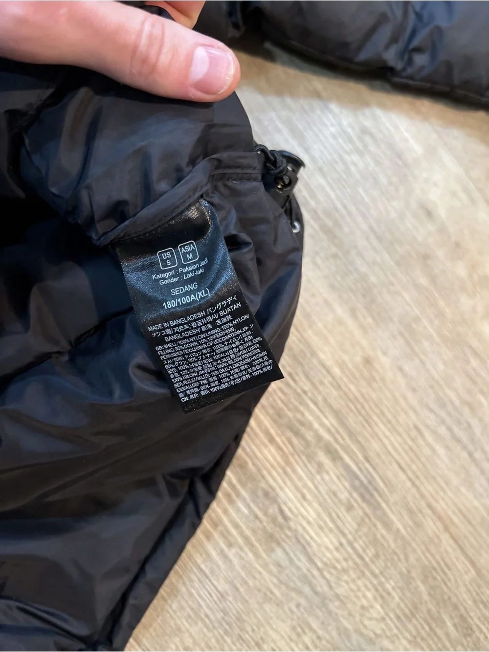 The North Face Black Quilted Down Jacket with White Logo